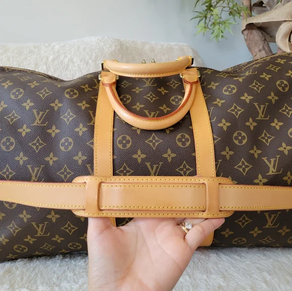 BEAUTIFUL ❤Authentic LV Keepall 55 Bandouliere w/ Strap Travel Bag Monogram - Picture 5 of 16